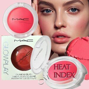 MAC Glow Play Bouncy Cushion Blush ~ Heat Index (Bright Pink) 7.3 g NIB